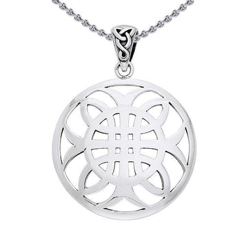 Celtic Knotwork Cross of Harmony Silver Pendant TPD991 - Jewelry